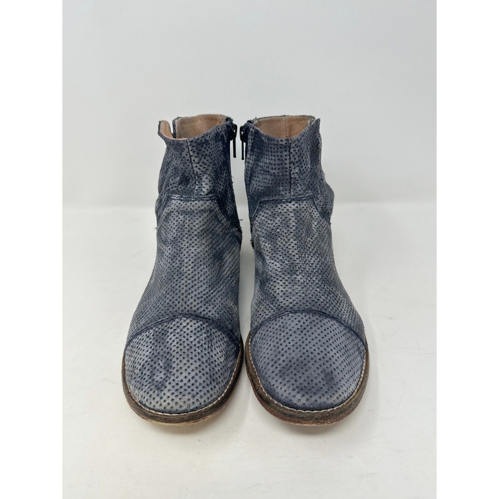 Free People Shadow Lark Ankle Bootie Leather Grey Blue 38 / US Womens 8 - Picture 4 of 9